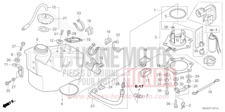 KRAFTSTOFFTANK (CRF450RB/C) von CRF450R EXTREME RED (R292) von 2011