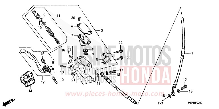 VORDERRADBREMSE von CRF450R EXTREME RED (R292) von 2012