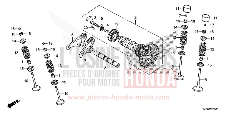 NOCKENWELLE/VENTIL von CRF450R EXTREME RED (R292) von 2013