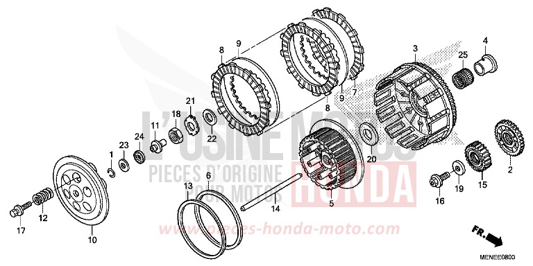 KUPPLUNG von CRF450R EXTREME RED (R292) von 2013