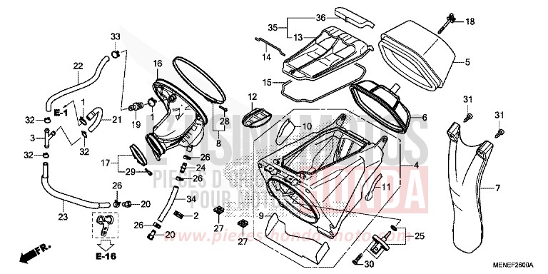 LUFTFILTER von CRF450R EXTREME RED (R292) von 2013