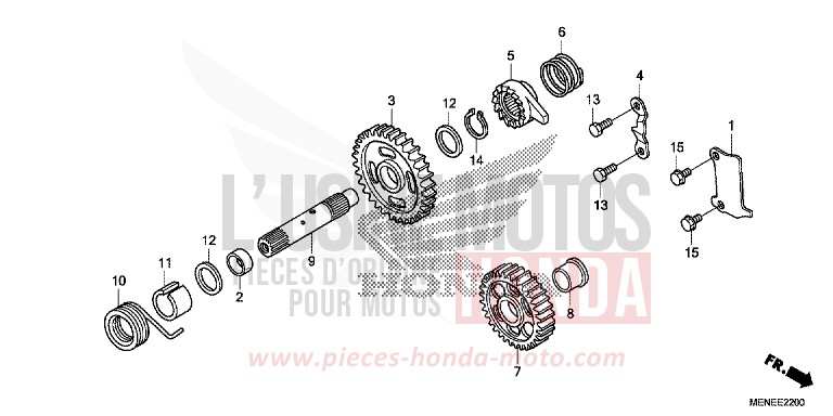 KICKSTARTERSPINDEL von CRF450R EXTREME RED (R292) von 2014