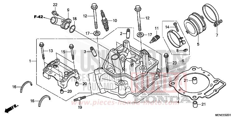 ZYLINDERKOPF (F/G) von CRF450R EXTREME RED (R292) von 2015
