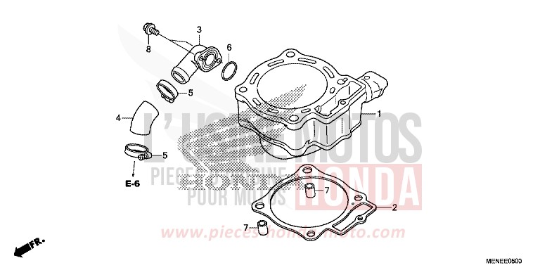 ZYLINDER von CRF450R EXTREME RED (R292) von 2016