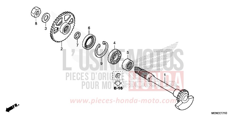 AUSGLEICHER von CRF450R EXTREME RED (R292) von 2016