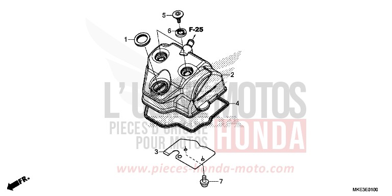 ZYLINDERKOPFDECKEL von CRF450R EXTREME RED (R292) von 2017