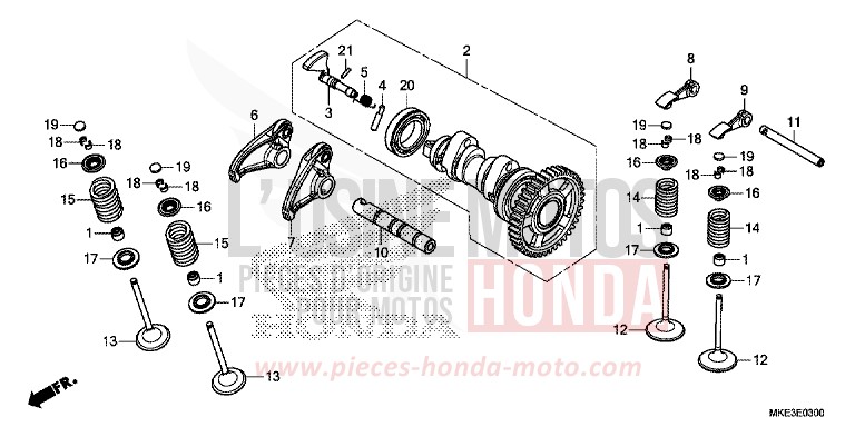 NOCKENWELLE/VENTIL von CRF450R EXTREME RED (R292) von 2017
