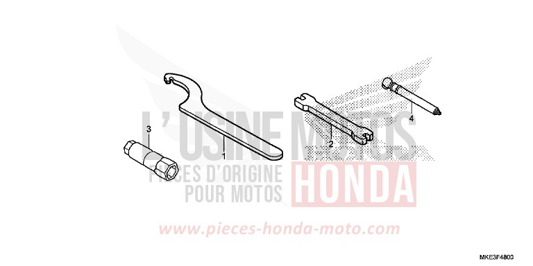 WERKZEUGE von CRF450R EXTREME RED (R292) von 2017