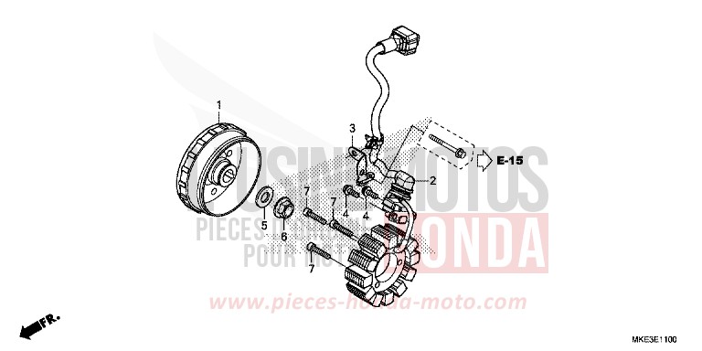 GENERATOR von CRF450R EXTREME RED (R292) von 2018