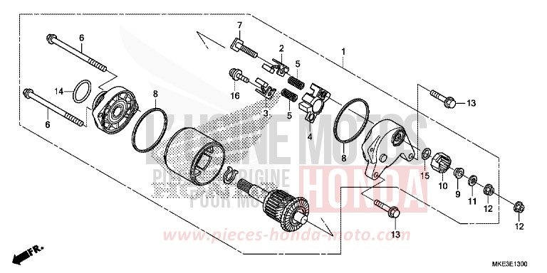 ANLASSER von CRF450R EXTREME RED (R292) von 2018