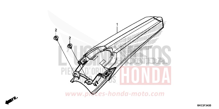 KOTFLUEGEL, HINTEN von CRF450R EXTREME RED (R292) von 2018
