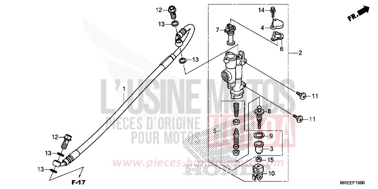 REAR BRAKE MASTER CYLINDER von CRF450R EXTREME RED (R292) von 2019