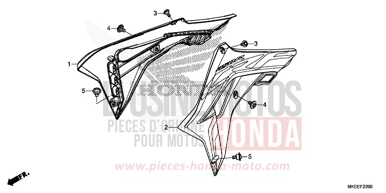 KUEHLERHAUBE (CRF450R) von CRF450R EXTREME RED (R292) von 2019