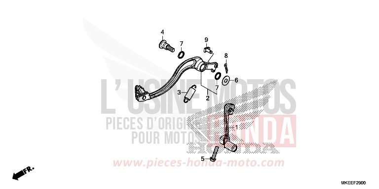 PEDAL von CRF450R EXTREME RED (R292) von 2019