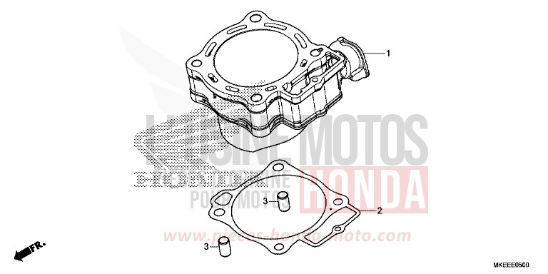 ZYLINDER von CRF450R EXTREME RED (R292) von 2020