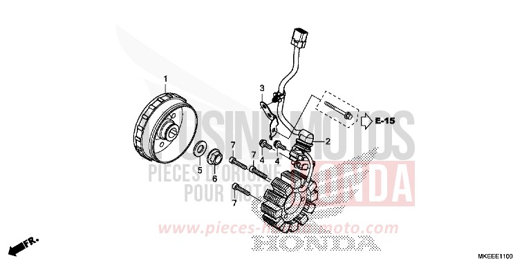 GENERATOR von CRF450R EXTREME RED (R292) von 2020