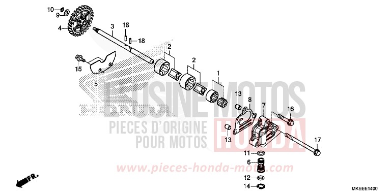 OELPUMPE von CRF450R EXTREME RED (R292) von 2020