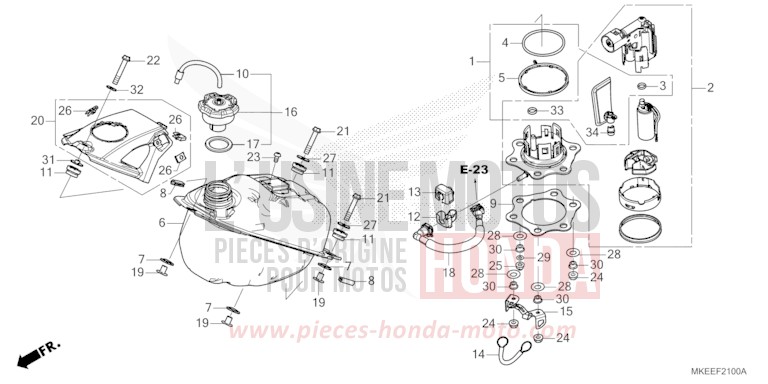 KRAFTSTOFFTANK (CRF450R) von CRF450R EXTREME RED (R292) von 2020