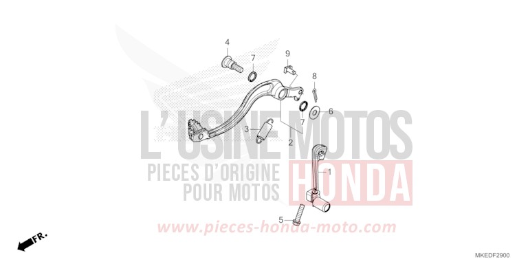 PEDAL von CRF450R EXTREME RED (R292) von 2021