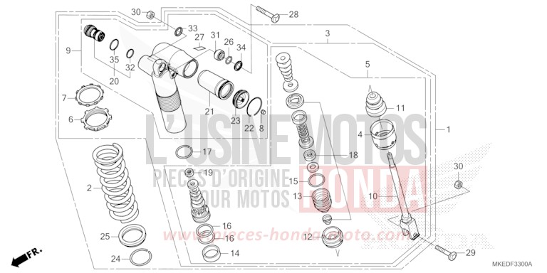 KISSEN, HINTEN von CRF450R EXTREME RED (R292) von 2021