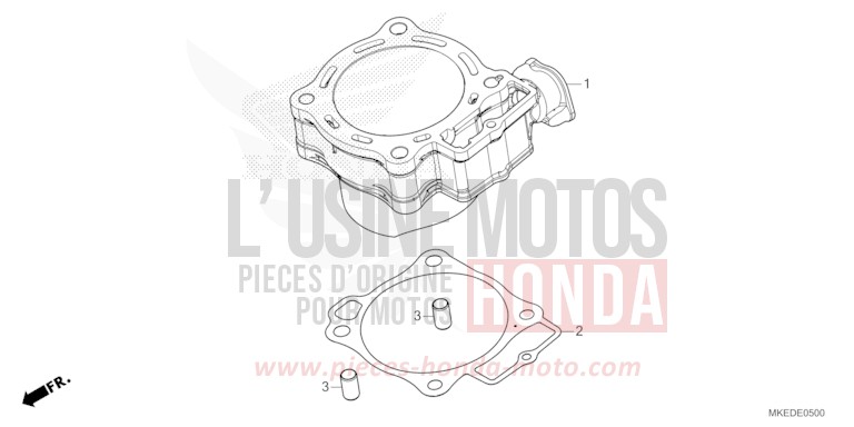 ZYLINDER von CRF450R EXTREME RED (R292) von 2022