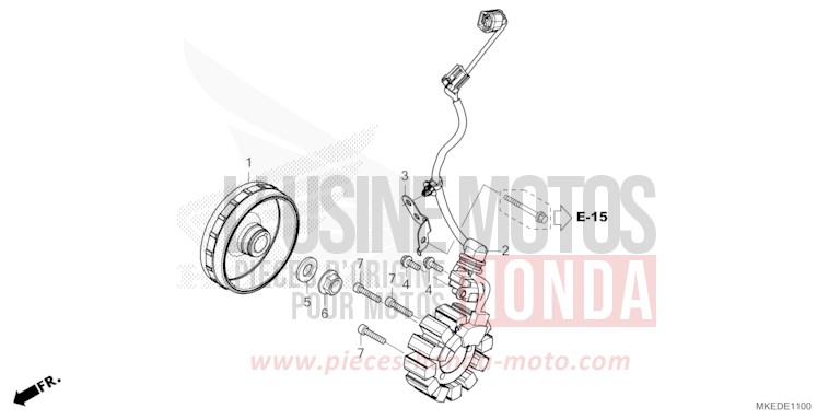 GENERATOR von CRF450R EXTREME RED (R292) von 2022