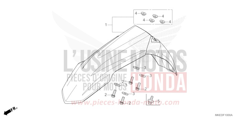 KOTFLUEGEL, VORNE von CRF450R EXTREME RED (R292) von 2022