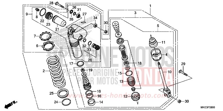KISSEN, HINTEN von CRF450R EXTREME RED (R292) von 2017