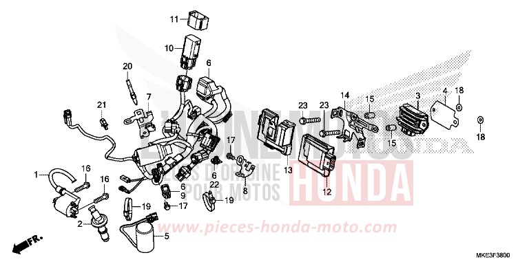 KABELBAUM von CRF450R EXTREME RED (R292) von 2018