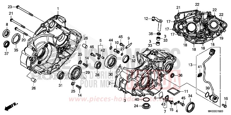 KURBELGEHAEUSE von CRF450R EXTREME RED (R292) von 2019