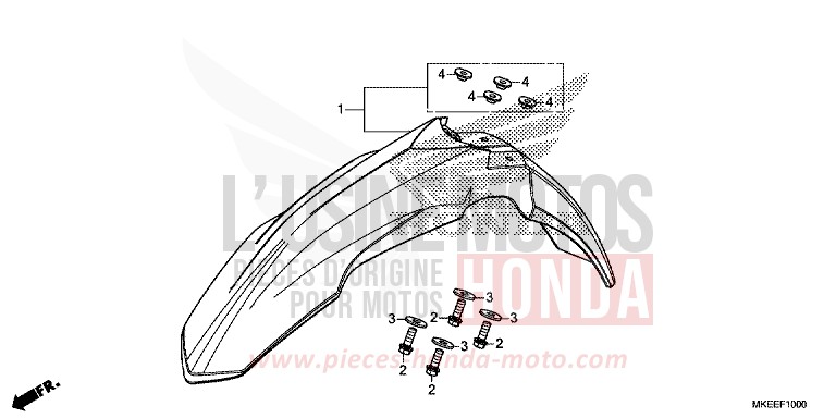 KOTFLUEGEL, VORNE von CRF450R EXTREME RED (R292) von 2019