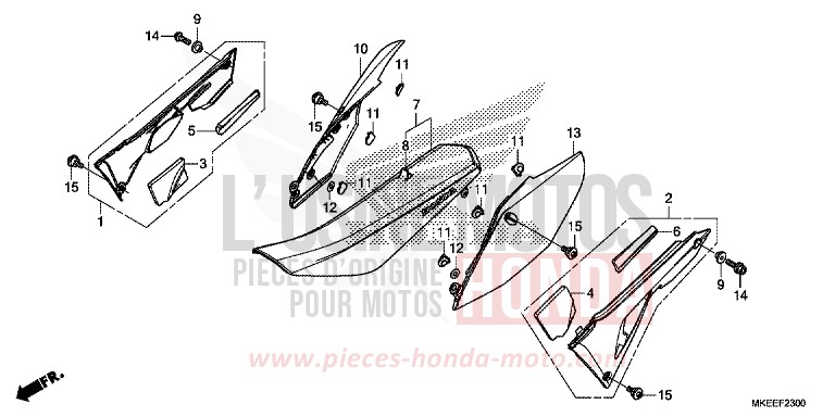 SITZ/SEITENABDECKUNG von CRF450R EXTREME RED (R292) von 2019