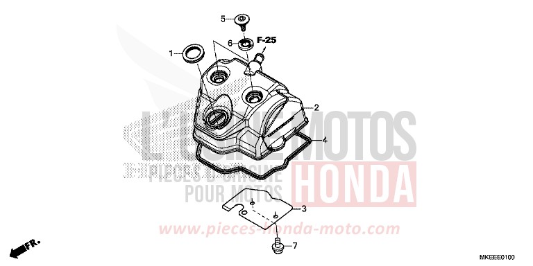 ZYLINDERKOPFDECKEL von CRF450R EXTREME RED (R292) von 2020