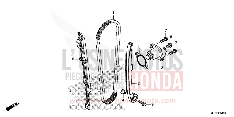 NOCKENWELLENKETTE/SPANNVORRICHTUNG von CRF450R EXTREME RED (R292) von 2020