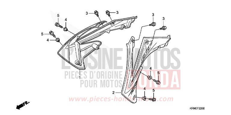 KUEHLERHAUBE von CRF250R EXTREME RED (R292) von 2010