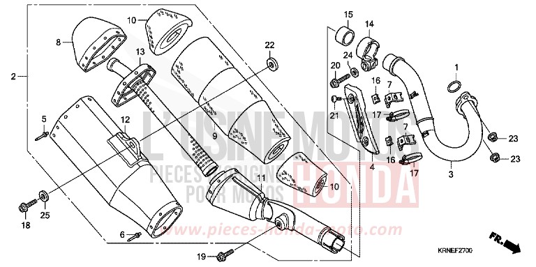 ABGAS-SCHALLDAEMPFER (CRF250RA) von CRF250R EXTREME RED (R292) von 2010