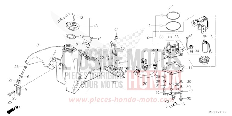 KRAFTSTOFFTANK (CRF450RX) von CRF450R EXTREME RED (R292) von 2020