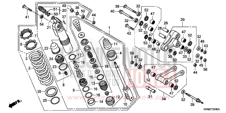 KISSEN, HINTEN von CRF250R EXTREME RED (R292) von 2010