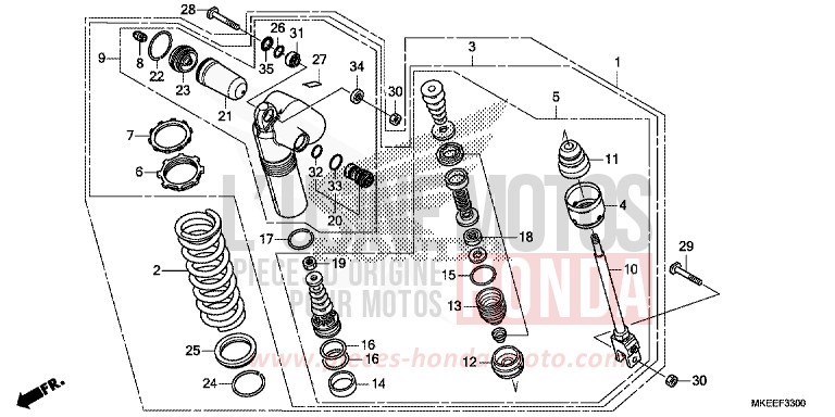 KISSEN, HINTEN von CRF450R EXTREME RED (R292) von 2020