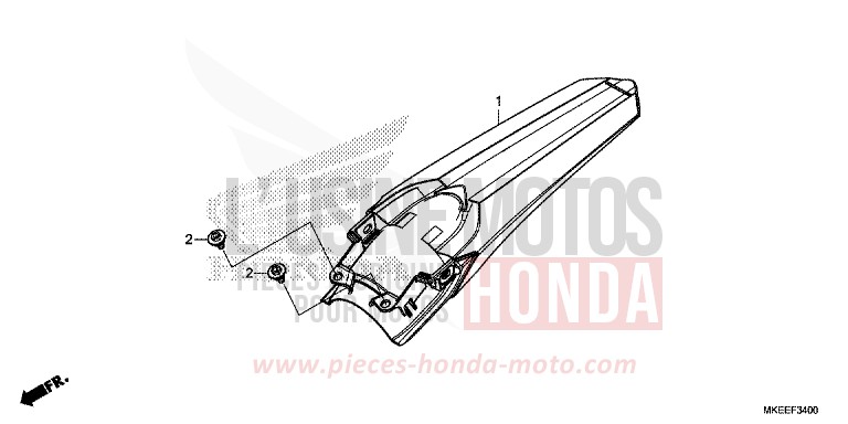 KOTFLUEGEL, HINTEN von CRF450R EXTREME RED (R292) von 2020