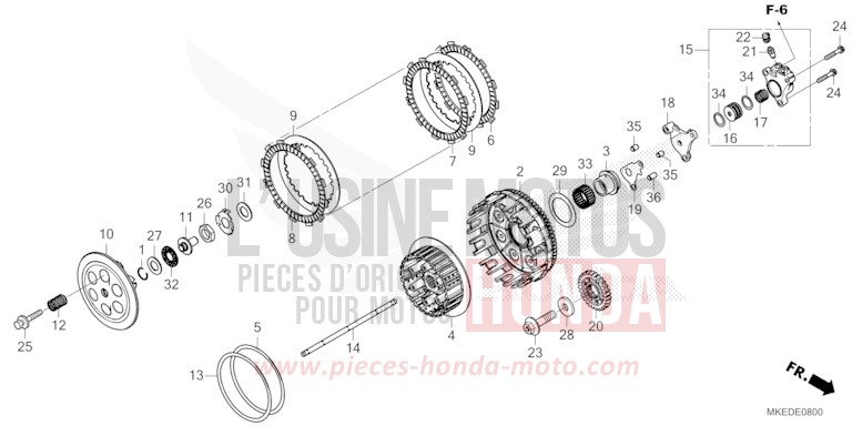KUPPLUNG von CRF450R EXTREME RED (R292) von 2021