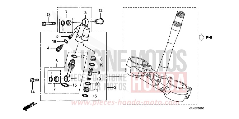 LENKUNGSDAEMPFER von CRF250R EXTREME RED (R292) von 2011