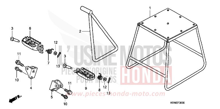 STAENDER/STUFE von CRF250R EXTREME RED (R292) von 2011