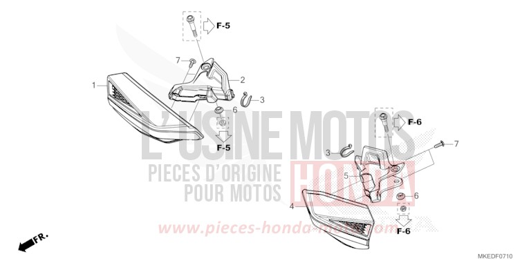 KNOECHELSCHUTZ von CRF450R EXTREME RED (R292) von 2021