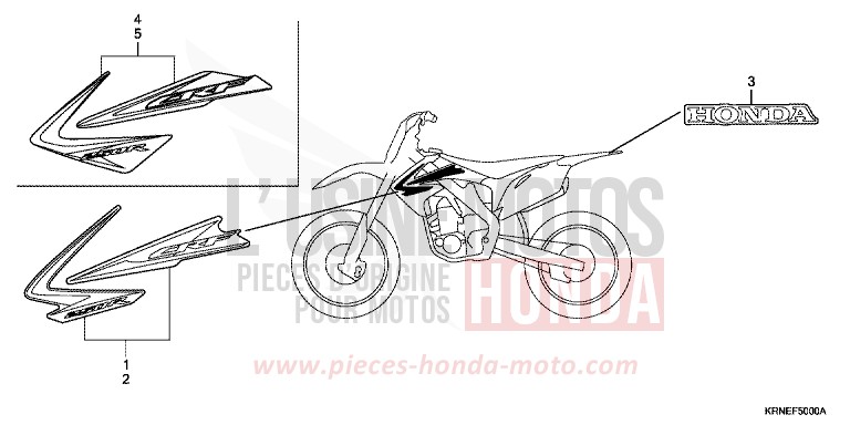 MARKE von CRF250R EXTREME RED (R292) von 2011