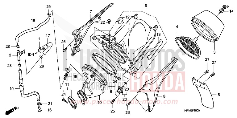 LUFTFILTER von CRF250R EXTREME RED (R292) von 2012
