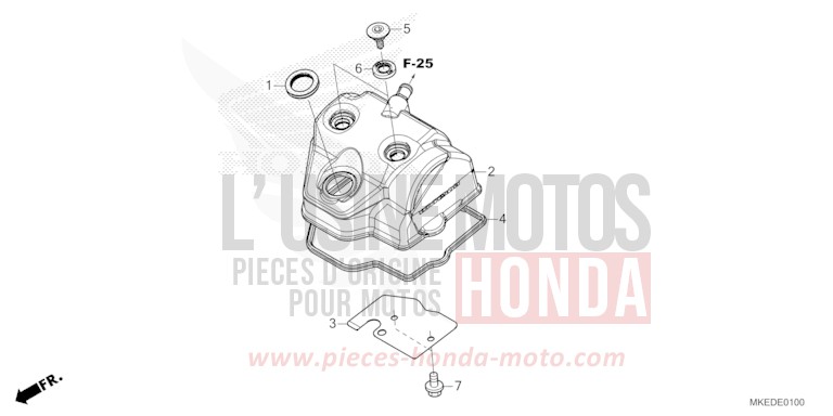 ZYLINDERKOPFDECKEL von CRF450R EXTREME RED (R292) von 2022