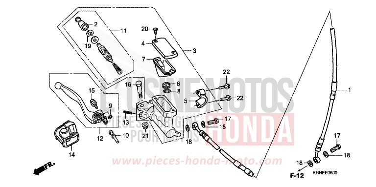 VORDERRADBREMSE von CRF250R EXTREME RED (R292) von 2013