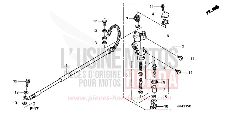 HAUPTBREMSZYLINDER, H. von CRF250R EXTREME RED (R292) von 2013