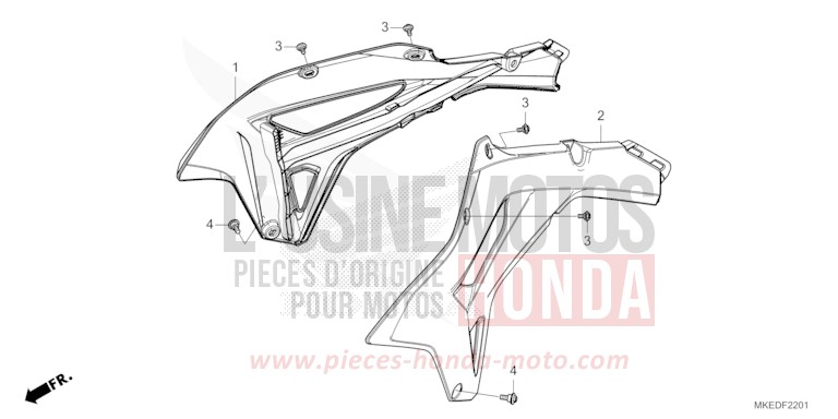 KUEHLERHAUBE (CRF450RX) von CRF450R EXTREME RED (R292) von 2022